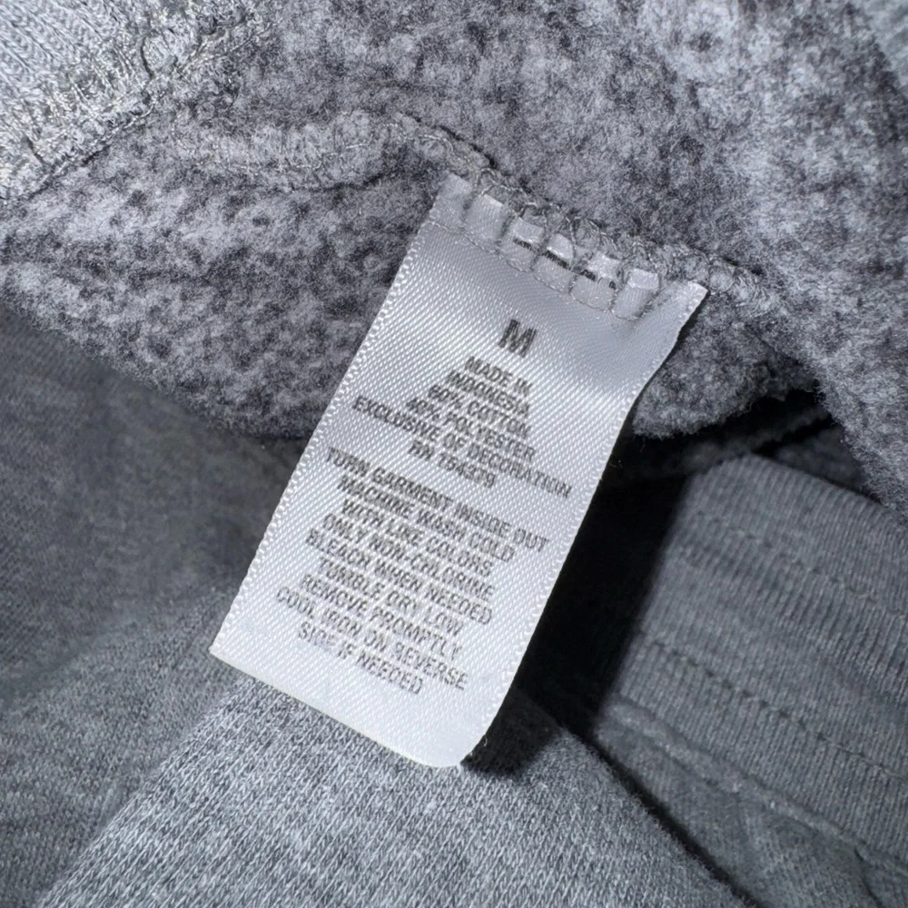 Aeropostale men’s grey drawstring embroidered logo cotton blend joggers size med